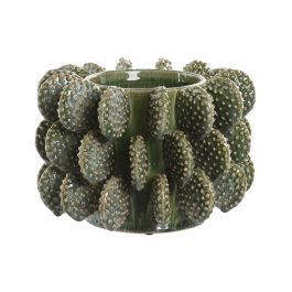 DKD Home Decor Jarron Tropical de Ceramica Verde con Cactus 24 x 17 x 24 cm Precio: 25.4999998. SKU: B1EV5XSY7A