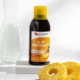 Forté Pharma SLIM DRENANTE Dúo 2 x 500ml Sabor Piña - Complemento Alimenticio Natural para Control de Peso, Drenaje y Eliminación de Líquidos con Té Verde