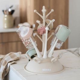 BEABA BEA3384349117559 Escurridor de botellas con forma de árbol – Capacidad para 6 botellas – Arcilla