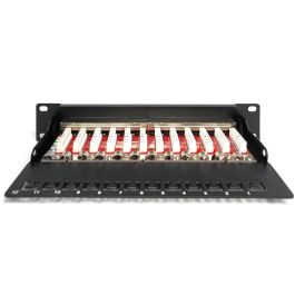 Digitus Panel de Parcheo Cat.6A Blindado, 12 Puertos, 10 Pulgadas, Negro