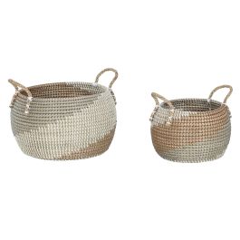 DKD Home Decor Cesta Tropical Natural Naranja Seagrass 40 x 34 x 40 cm Set de 2 Precio: 113.50000013. SKU: B1DBMV6RVP