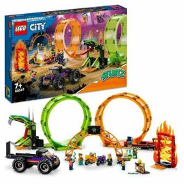 LEGO 60339 City Stuntz Stunt Arena con doble bucle, Monster Truck con rampa y minifiguras de Stunt, a partir de 7 años