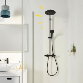 Columna de ducha con mezclador termostático - Ahorro de agua - GROHE Vitalio Start System 250 - Negro mate - 266772431 Columna de ducha con mezclador termostático - Ahorro de agua - GROHE Vitalio Start System 250 - Negro mate - 266772431