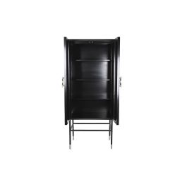 DKD Home Decor Armario Moderno Negro Gris 2 Puertas 40 x 181 x 75 cm