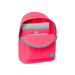 Mochila para Portátil Nait Nait Fluor Rosa 31 x 41 x 16 cm