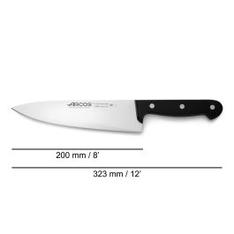 Arcos Cuchillo Cocinero Serie Universal Pro 200 mm Acero Nitrum® Ultra Duradero Mango Antibacterias Bactiproof Silver