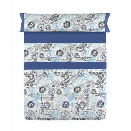 Juego de Sábanas Lois SELLOS Azul Cama de 180 Juego de Sábanas Lois SELLOS Azul Cama de 180
