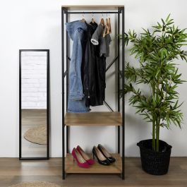 Home Deco Factory Perchero con 2 Estantes Colección Essentiel 60x40,4x167 cm