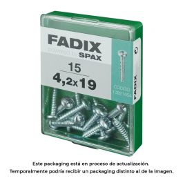 Caja m 15 unid. tornillo rosca chapa cr cinc 4,2x19mm fadix Precio: 1.79000019. SKU: S7913663