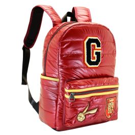 Harry Potter Mochila Urbana Acolchada Rojo - Un Compartimento, Bolsillo Frontal, 15.5L Harry Potter Mochila Urbana Acolchada Rojo - Un Compartimento, Bolsillo Frontal, 15.5L