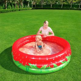 Bestway Piscina Hinchable Infantil 3 Aros Fresa 168x38 cm +2 Años Jardin 51145