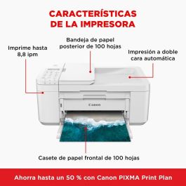 Multifunción Fotográfica Canon PIXMA TR4751i WiFi/ Fax/ Dúplex/ Blanca Multifunción Fotográfica Canon PIXMA TR4751i WiFi/ Fax/ Dúplex/ Blanca