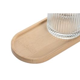Baño Moderno DKD Home Decor Transparente Natural 8.2 x 18 x 16 cm Set de 3 Baño Moderno DKD Home Decor Transparente Natural 8.2 x 18 x 16 cm Set de 3