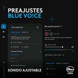 Micrófono Logitech 988-000551 Negro