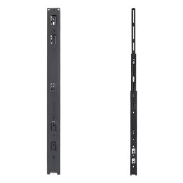 Unykach Railes Rack para armario 19" 1U/2U/3U/4U de acero negro telescópicos, 45mm x 550mm, 35kg de capacidad, con tornillería