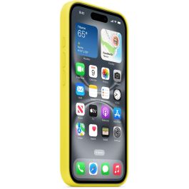 Apple Funda iPhone 16 MagSafe de Silicona - Amarillo Carambola - Protección Anticaídas y Arañazos, Materiales Reciclados