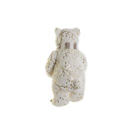 DKD Home Decor Peluche Navidad Oso Polar Blanco Dorado Poliester Ps 27 x 47 x 25 cm (2 Unidades)