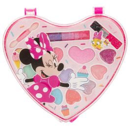 DISNEY Blíster Maquillaje Corazón Minnie, 11 Sombras de Ojos, 3 Pintalabios y 2 Pinceles