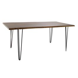 Mesa de Comedor DKD Home Decor 180 x 87 x 76 cm Negro Metal Marrón Madera de acacia Precio: 402.88999982. SKU: B17CQBB5XA