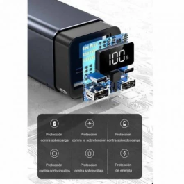 Leotec Batería Externa 20.000mAh 65W Power Delivery para Portátiles y Móviles con 4 Salidas USB-C y USB-A