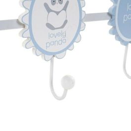 Perchero de Pared DKD Home Decor Madera Metal Oso Panda (40 x 4 x 16 cm) (2 pcs)
