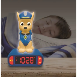 Lexibook Reloj Despertador Chase Patrulla Canina RL800PA Niños +3 Años Luz Nocturna y Sonidos