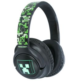 OTL Technologies Auriculares Inalámbricos Gaming Minecraft LED Bluetooth 5.3 con Micrófono y hasta 50h Batería