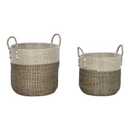 Cesta Atlantico DKD Home Decor Blanco Negro 44 x 49 x 44 cm Set de 2 Precio: 126.50000055. SKU: B17R8HWHQV