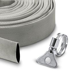 Karcher Kit de manguera plana textil flexible 10 m Ø 1''1/4 (32 mm) para bombas sumergibles con abrazadera acero inoxidable sin herramientas. Karcher Kit de manguera plana textil flexible 10 m Ø 1''1/4 (32 mm) para bombas sumergibles con abrazadera acero inoxidable sin herramientas.