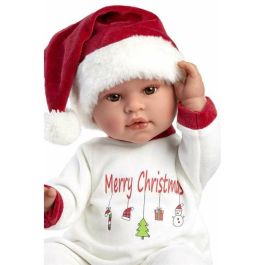 Llorens Muñeco Leo Sonrisas Pijama Merry Christmas 45 cm con Sonidos y Pilas Incluidas