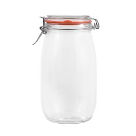 La Mediterranea Tarro Hermético de Vidrio con Cierre Clip, 1500 ml (12 Unidades)