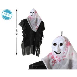Figura Colgante Fantasma con Capa Negra y Pañuelo Blanco 40x25 cm para Decoración Halloween, Techos o Ventanas Precio: 1.49999949. SKU: B1GYHTTN9J