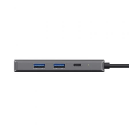 Trust 24968 Docking USB-C 6 en 1: 2xUSB, 2xUSB-C, HDMI 4K 60Hz, Gigabit Ethernet, Gris