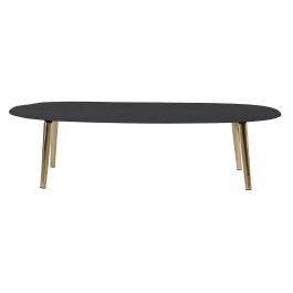 DKD Home Decor Mesa Centro Glam Negro Dorado 60 x 30 x 122 cm