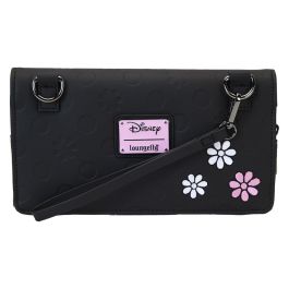 Loungefly Bolso Bandolera Minnie Disney Floral Rock the Dots Piel Vegana con Correa Ajustable y Muñequera