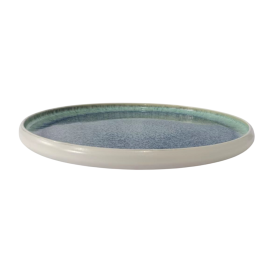 DKD Home Decor Plato Moderno de Gres Esmaltado Azul Marino 26 x 26 x 1.7 cm (6 Unidades) Apto para Microondas y Lavavajillas