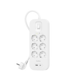 Enchufe Protector Belkin 6 Salidas (Regleta) Con Proteccion Contra Sobretensiones Cable 2 Metros Boton Apagado Usb-C Usb-A Precio: 36.49999969. SKU: B12EWCQ6FV