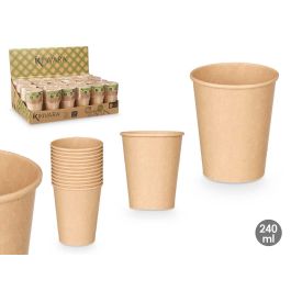Set 12 Vasos Kraft 240 ml Kinvara - Papel y Plástico PE, Natural, 7.5x14.5x7.5 cm (48 Unidades) Precio: 54.58999942. SKU: B1JPY4LCM4