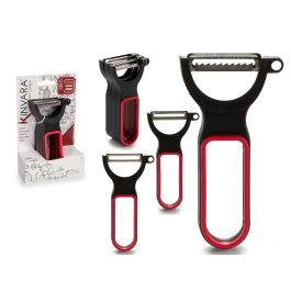 Set 3 Peladores de Plástico Negro y Rojo Kinvara - 13x4.5x7 cm (24 Unidades) Precio: 40.68999979. SKU: B1KA5EALJH