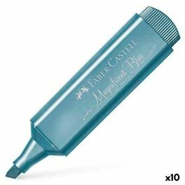 Caja de Marcadores Fluorescentes Faber Castell Textliner 46 154647/ 10 unidades/ Azul Metálico Precio: 13.59000005. SKU: S8421709