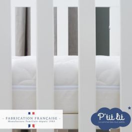 Colchón para bebé climatizado - 60x120x10 cm - Reversible - Funda desenfundable - Antiácaros - Fabricación francesa Colchón para bebé climatizado - 60x120x10 cm - Reversible - Funda desenfundable - Antiácaros - Fabricación francesa