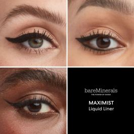 Bare Minerals MAXIMIST Delineador Líquido Vegano Resistente al Agua Color Intenso Fórmula Nutritiva Negro 4 ml