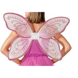 Alas De Mariposa 70x50 cm Rosas Con Acabado Brillante - Ideal para Disfraces y Eventos