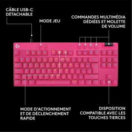 Teclado y Ratón Logitech 920-013249 Rosa Azerty Francés