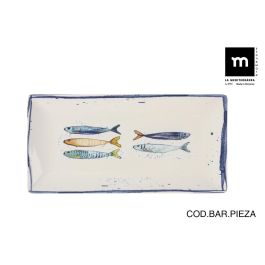 La Mediterranea Fuente Rectangular 30 cm x 15 cm "Peixe" Elite (18 Unidades) Precio: 64.49999985. SKU: B1662Q3ME3