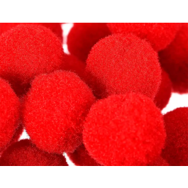 Liderpapel Pompones Manualidades Tonalidades Rojas 1.5 cm Bolsa 80 Unidades