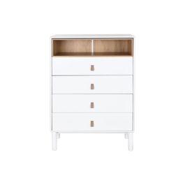 Cajonera Home ESPRIT Blanco Natural Polipropileno Madera MDF 80 x 40 x 117 cm