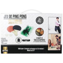 Mister Gadget Juego de Mesa Ping-Pong con Red, 2 Palas y 2 Pelotas para Divertirse en Cualquier Lugar