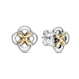 Pendientes Mujer Pandora TWO-TONE FLOWER Plata de ley 925 Precio: 103.7900006. SKU: B1HCDXK3YN