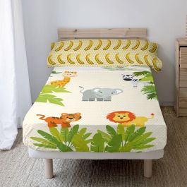 Juego de Sábanas HappyFriday Mr Fox Wild Multicolor Cama de 105 2 Piezas